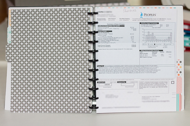 How to put together a budget or finance binder to stay organized with bill paying and family finances.