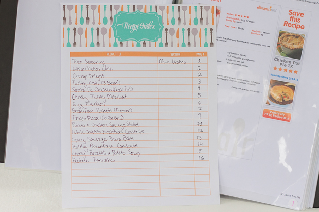 How to create a recipe binder to organize your recipes