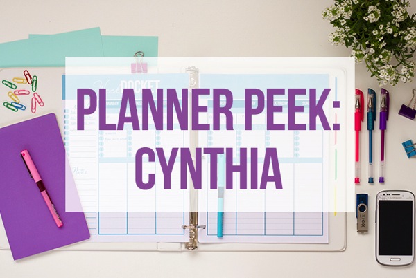 Take a peek into Cynthia's planner!