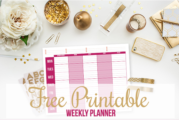 Free Printable Weekly Planner!